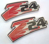 2 Chevy Cavalier Z24 Logo Red Fender Emblem Emblems Sign Decal Flamed Badges