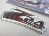 2 Carbon Fiber Fender Emblem Sign Decal Flamed Bedges For Chevy Cavalier Z24