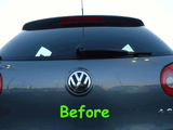 Primed in white OEM Accessory Volkswagen Rabbit Hatchback Rear Roof Spoiler Lip