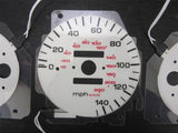 92 93 94 95 Honda Civic DX MT Manual 140 MPH Cluster White Face Glow Gauges Kit