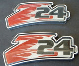 2 Chevy Cavalier Z24 Logo Red Fender Emblem Emblems Sign Decal Flamed Badges