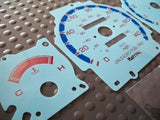 1990-1993 Acura Integra Cluster White Face Glow Through Gauges MT or AT Blue