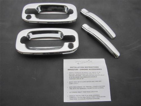 1999-2007 Silverado Sierra 2DR Chrome Handle Covers With Passenger Key Hole