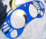 1995-1999 Eclipse Avenger Sebring Blue Aluminum Bezel Overlay For Cluster MT