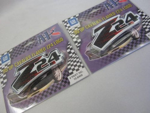 2 Carbon Fiber Fender Emblem Sign Decal Flamed Bedges For Chevy Cavalier Z24