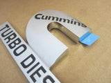 One 1 Genuine OEM Dodge Ram Cummins Turbo Diesel Emblem Decal Badge Chrome