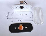Universal Clear Euro Hot Rat Rod Motorcycle Side Markers Blinker Signal Lights