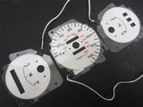 92-95 Honda Civic DX Automatic 140 MPH Cluster White Face Glow Gauges Blue Green