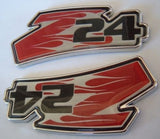 2 Chevy Cavalier Z24 Logo Red Fender Emblem Emblems Sign Decal Flamed Badges