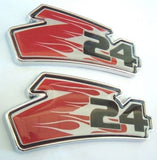 2 Chevy Cavalier Z24 Logo Red Fender Emblem Emblems Sign Decal Flamed Badges