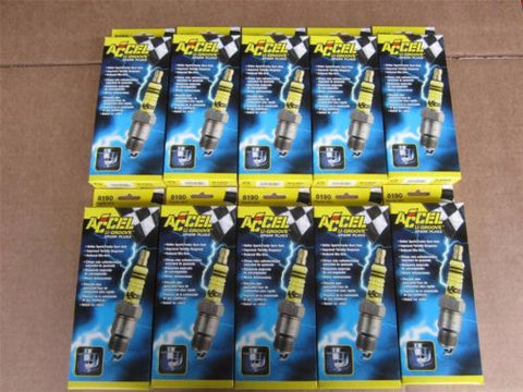 10 Packs of 6 Accel U Groove Race Spark Plugs 8190 574 LOT OF 60