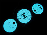 92 93 94 95 Honda Civic DX MT Manual 140 MPH Cluster White Face Glow Gauges Kit