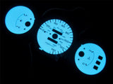 92 93 94 95 Honda Civic DX MT Manual 140 MPH Cluster White Face Glow Gauges Kit