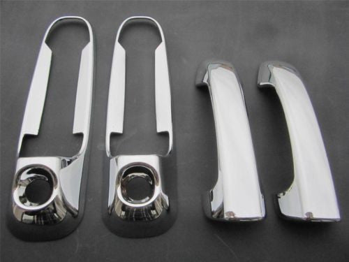 2002-2008 Dodge Ram Truck 2 Dr Chrome Door Handle Covers With Passenger Key Hole