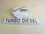 One 1 Genuine OEM Dodge Ram Cummins Turbo Diesel Emblem Decal Badge Chrome