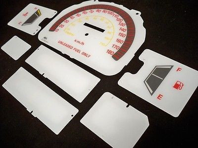 84-88 Toyota 4Runner KPH in Kilometers Cluster White Face Glow Through Gauges