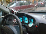 1996-2000 Honda Civic DX without RPM AT Automatic Cluster White Face Glow Gauges