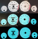 90 91 92 93  Acura Integra GSR White Face Indiglo & Reverse Glow Gauges 9K RPM
