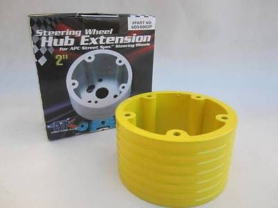 2" Spacer Hub Steering Wheel Extension Grant APC JDM Billet Yellow