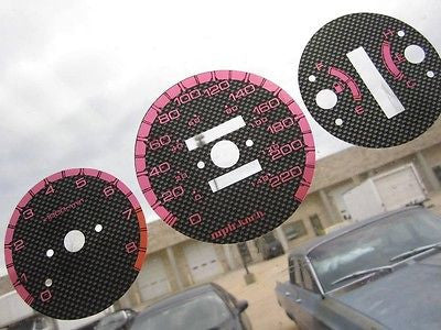KPH Kilometers 96-00 Honda Civic AT Carbon Fiber White Face Glow Through Gauges