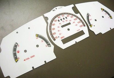 98-03 Ford Explorer Ranger White Face Glow Through Gauges W/NO RPM Only