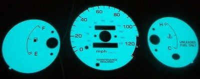 96-00 Honda Civic DX MT Manual Stick Shift White Face Cluster Glow Gauges NO/RPM
