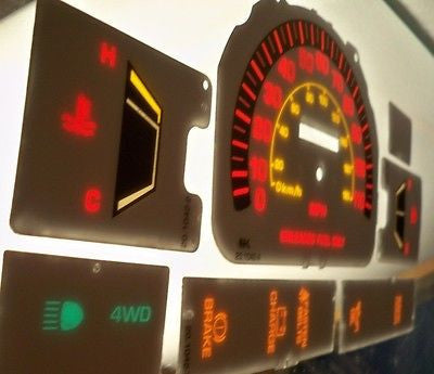 1984-1988 Toyota 4Runner 4 Runner Cluster White Face Glow Through Gauges Kit