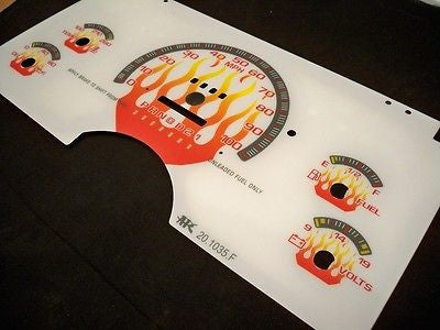 95 96 97 Chevy S10 Blazer Isuzu White Face Glow Through Flamed Gauges W/NO Tach