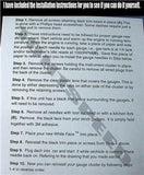 99 Only Chevy Cavalier Z24 RS AT White Face Gauges Kit