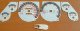 93 94 95 Metric Kilometers KPH Jeep Grand Cherokee White Face Gauges For Cluster