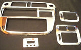 96 97 98 Honda Civic Center Console Alum Chrome Cover AC & Heater Trim Overlay