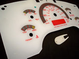 1996 KPH Metric GMC Safari Savana Chevy Express Astro Van Glow White Face Gauges