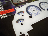 99-03 Metric in Km Ford Mustang Cobra White Face Glow Through Gauges 201057BKM