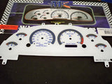 99-03 Metric in Km Ford Mustang Cobra White Face Glow Through Gauges 201057BKM