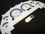 99-03 Metric in Km Ford Mustang Cobra White Face Glow Through Gauges 201057BKM