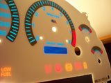 99-03 Metric in Km Ford Mustang Cobra White Face Glow Through Gauges 201057BKM