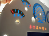 99-03 Metric in Km Ford Mustang Cobra White Face Glow Through Gauges 201057BKM