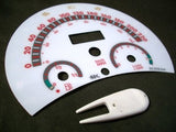 98-04 Metric In Kilometers KPH VW Beetle Bug White Face Glow Through Gauges R