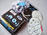 96-00 Honda Civic DX MT Manual Stick Shift White Face Cluster Glow Gauges NO/RPM