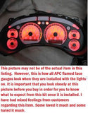 95 96 97 Chevy S10 Blazer Isuzu White Face Glow Through Flamed Gauges W/NO Tach