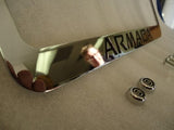 Armada Engraved Letters Chrome Zinc License Plate Frame w/ Logo Screw Cap Covers