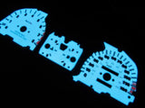 88-91 Honda Civic SI DX LX RT SE Wagon 5 Speed White Face Glow Gauges Gauge Kit