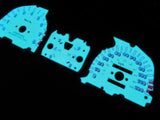 88-91 Honda Civic SI DX LX RT SE Wagon 5 Speed White Face Glow Gauges Gauge Kit