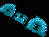 88-91 Honda Civic SI DX LX RT SE Wagon 5 Speed White Face Glow Gauges Gauge Kit