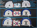 88-91 Honda Civic SI DX LX RT SE Wagon 5 Speed White Face Glow Gauges Gauge Kit
