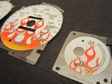 94-97 Honda Accord Manual Flame Flamed white face Glow Gauges Kit for Cluster