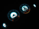 94-97 Honda Accord Manual Flame Flamed white face Glow Gauges Kit for Cluster