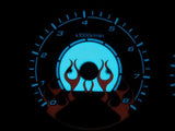 94-97 Honda Accord Manual Flame Flamed white face Glow Gauges Kit for Cluster
