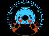 94-97 Honda Accord Manual Flame Flamed white face Glow Gauges Kit for Cluster