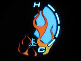 94-97 Honda Accord Manual Flame Flamed white face Glow Gauges Kit for Cluster